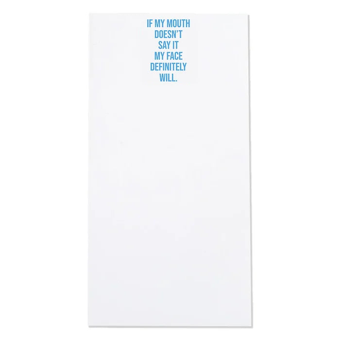 MY FACE DEFINITELY WILL MAGNETIC NOTEPAD