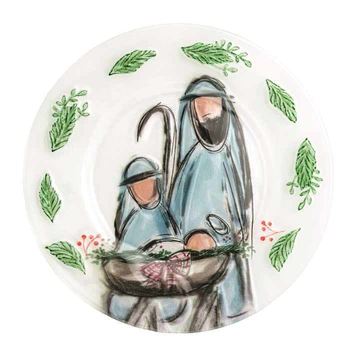 NATIVITY GLASS PLATE