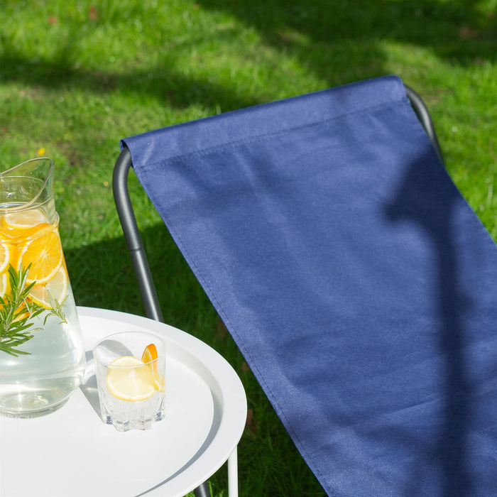 Navy Folding Beach Lounger