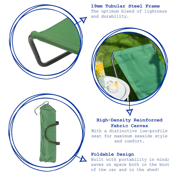 Navy Folding Beach Lounger