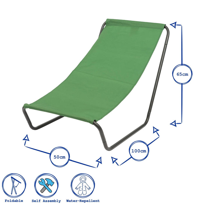 Navy Folding Beach Lounger