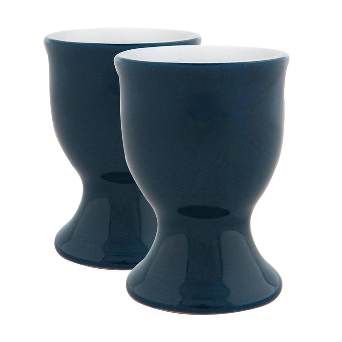Navy Stoneware Egg Cups - Pack of Two
