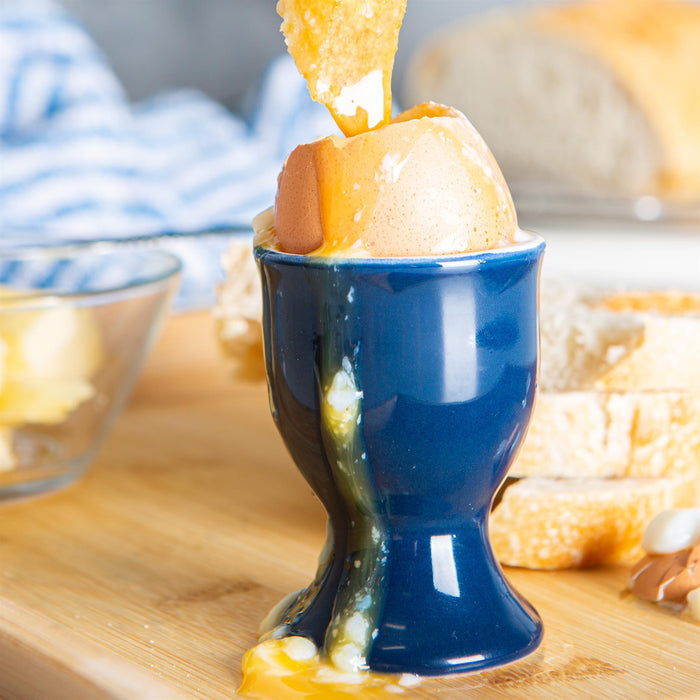 Navy Stoneware Egg Cups - Pack of Two
