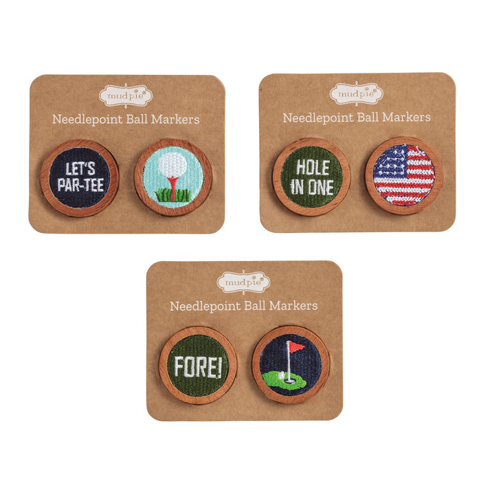 NEEDLEPOINT BALL MARKERS