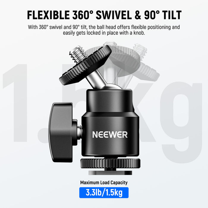 NEEWER 2 Pack 1/4” Camera Hot Shoe Mount