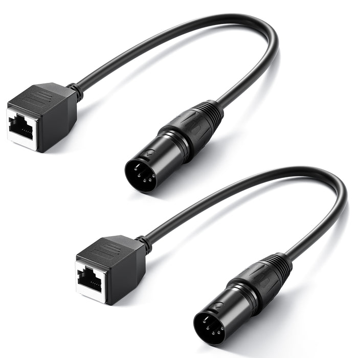 NEEWER 2 Packs NC005 5 Pin XLR Male to RJ45 Female Cable