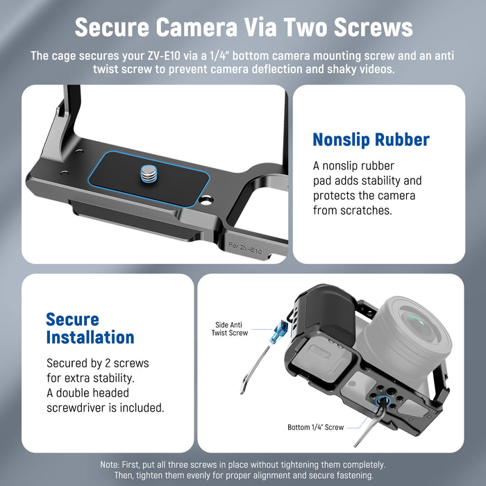 NEEWER CA003S Camera Cage for Sony ZV-E10