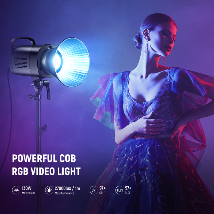 NEEWER CB100C is a powerful COB RGB video light