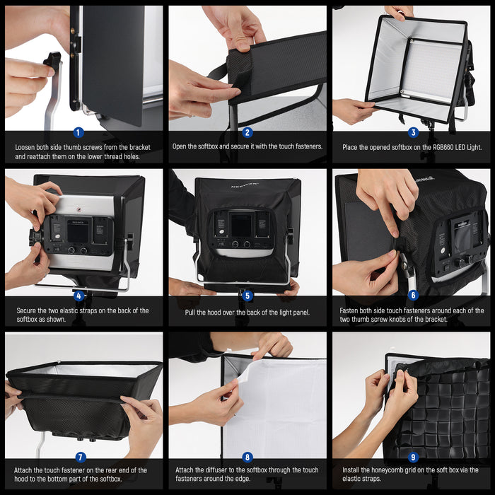 NEEWER NS4S Upgraded Softbox Diffuser is easy to set up.