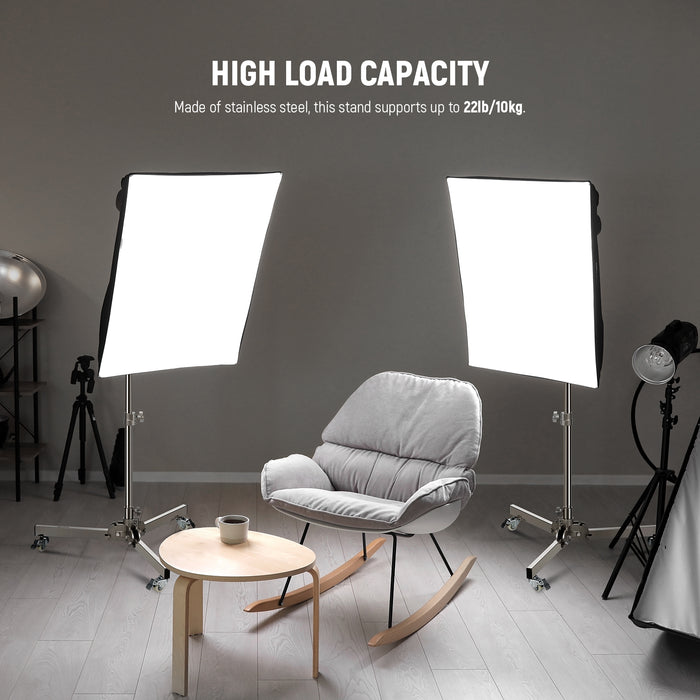 NEEWER ST98SS Heavy Duty Light Stand supports up to 10kg.