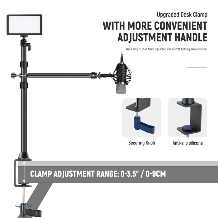 NEEWER TL253A+CR221A Tabletop Camera Mount Stand