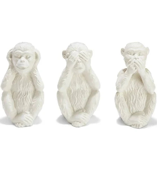 NO EVIL MONKEYS, SET OF 3