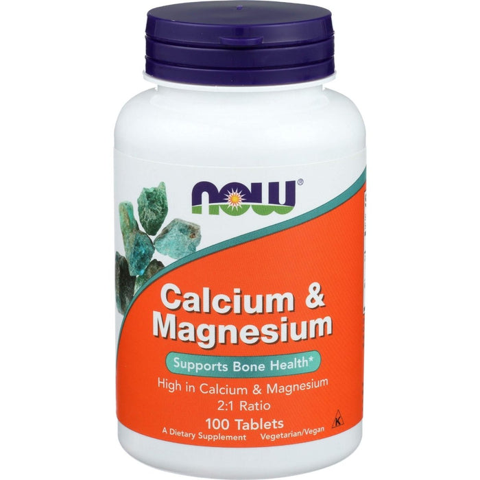 Now Foods Calcium & Magnesium 100 Tablets - 1270 - The Oasis of Health