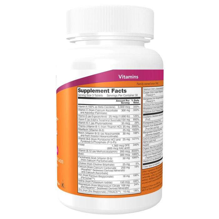 Now Foods Eve Women's Multiple Vitamin 90 Tablets - 3796 - The Oasis of Health