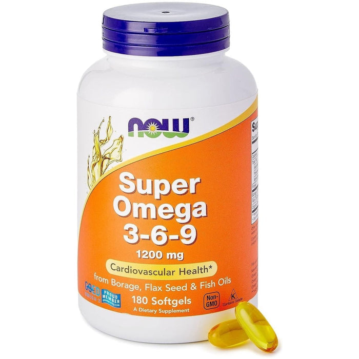 Now Foods Super Omega 3 - 6 - 9 1200 mg 180 Softgels - 1841 - The Oasis of Health