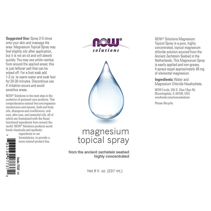 Now Solutions Magnesium Topical Spray 8oz - 7737
