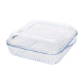 Optical Square Glass Oven Dish with Lid - 24cm x 21cm