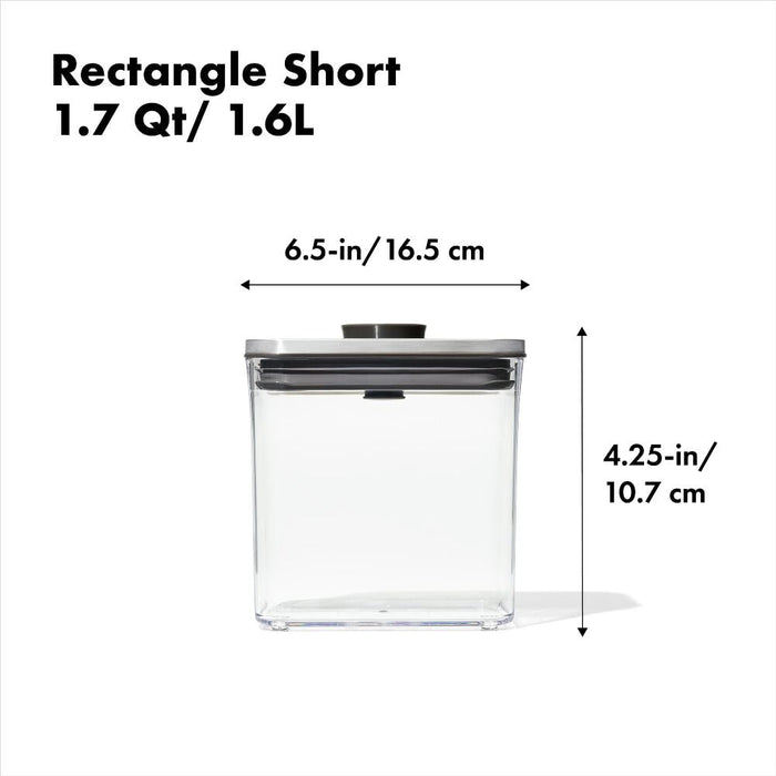 OXO POP-RECTANGLE SHORT 1.7QT