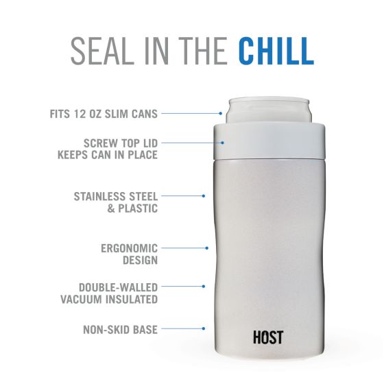 PEARL WHITE SLIM CAN COOLER