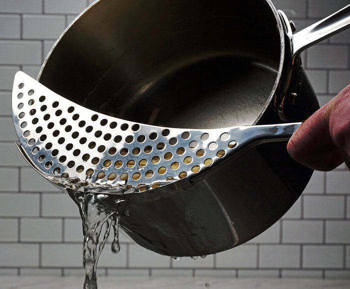 PIERCED CRESCENT POT STRAINER