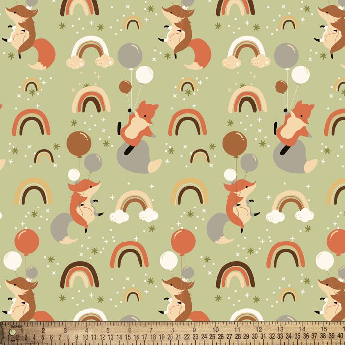 Pillowcase - Foxes and Rainbows Flannel