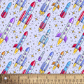Pillowcase - Up and Away Rockets Flannel