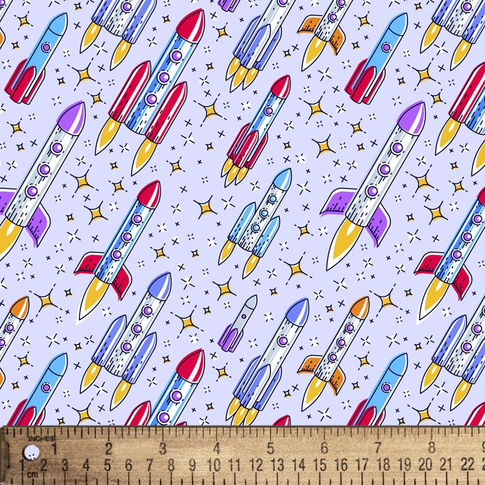 Pillowcase - Up and Away Rockets Flannel