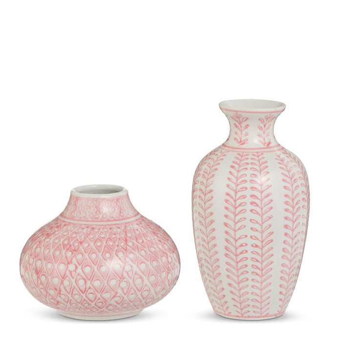 PINK BUD VASES, ASST.