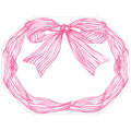 PINK STRIPED BOW DIE CUT PAPER PLACEMAT