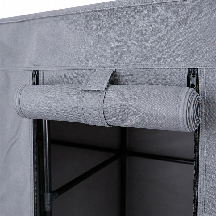 Portable Fabric Wardrobe - 170 x 45 x 167cm - Grey