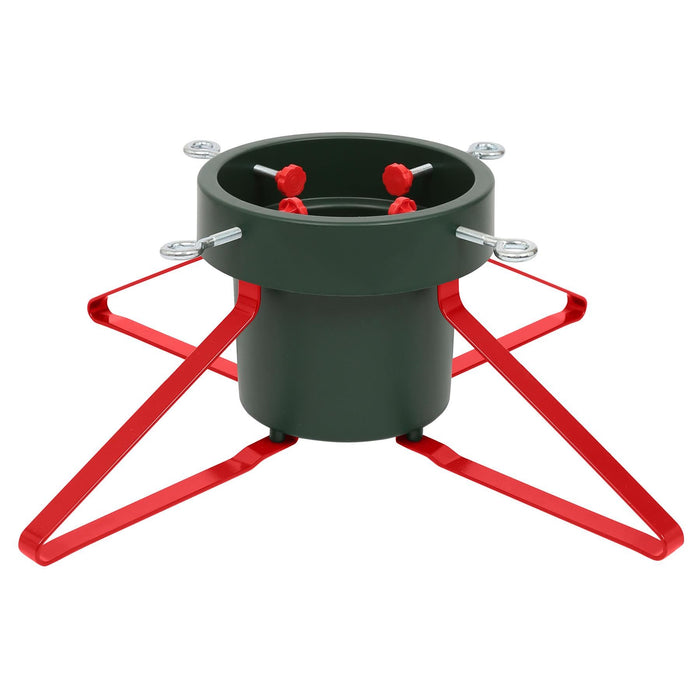 Premium Green & Red Christmas Tree Stand - Large