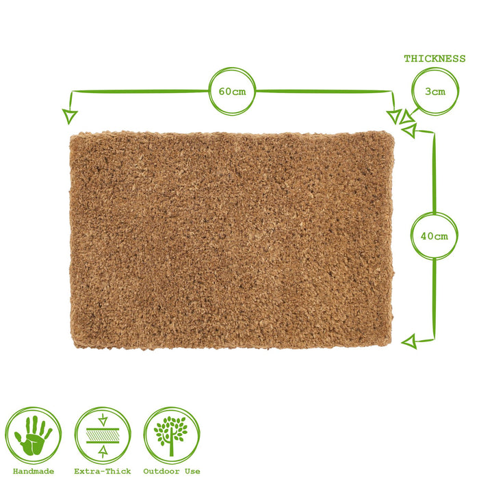 Premium Handmade 60cm x 40cm Coir Doormat