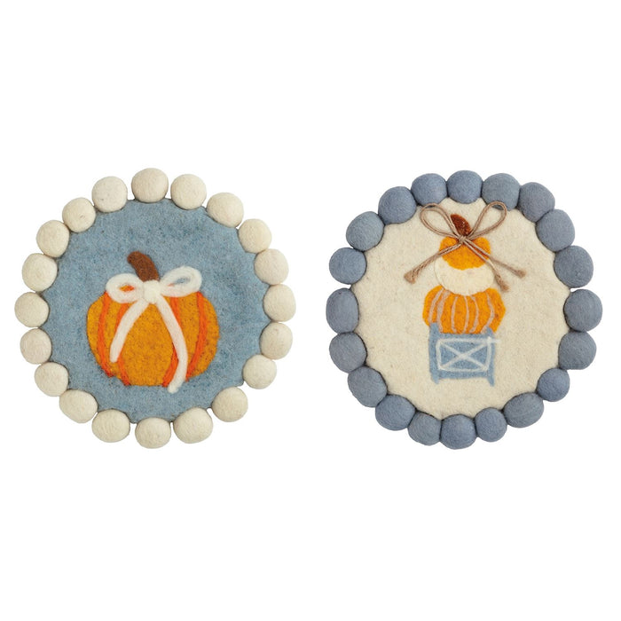 PUMPKIN TOPIARY TRIVETS