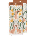 RABBIT FOLK ART KITCHEN TOWEL