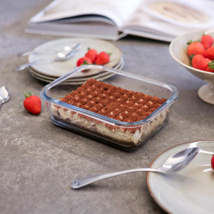 Rectangular Glass Cake Dish - 20cm x 15cm