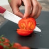 RED CERAMIC 5" MICRO SERRATED TOMATO KNIFE