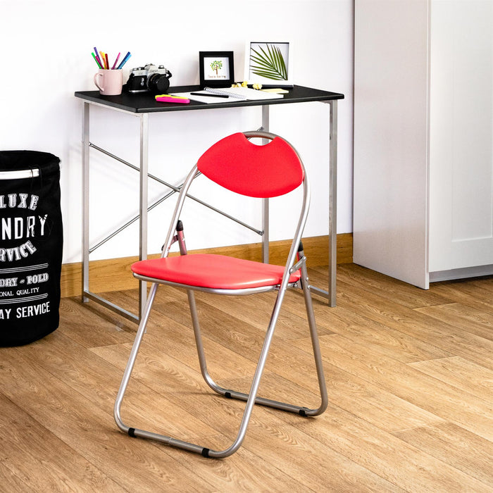 Red Curved Padded Folding Chair - Pack of Six