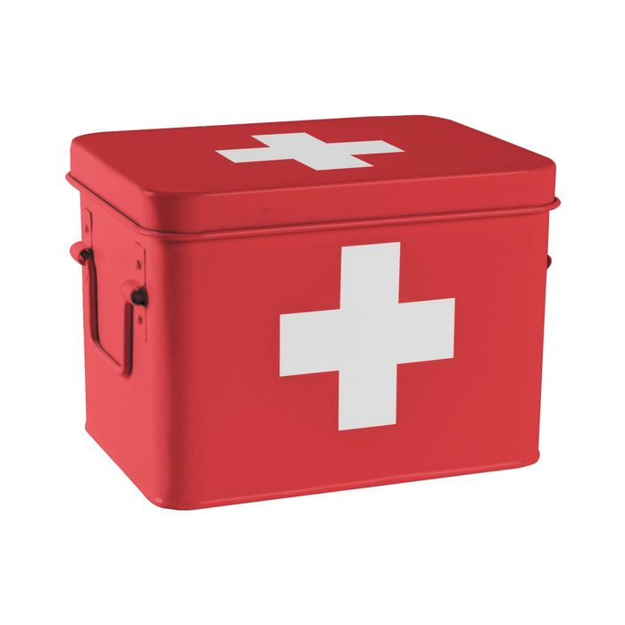 Red Vintage First Aid Tin