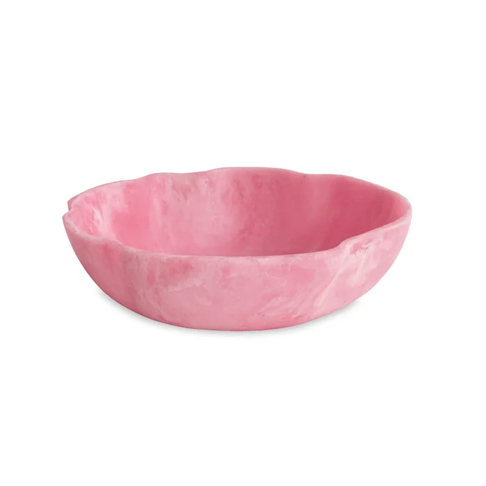 RESIN SORBET WAVY BOWL, RASPBERRY