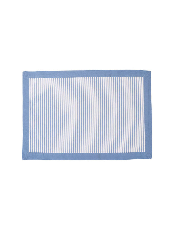 REVERSIBLE PLACEMATS HYDRANGEA/STRIPE, Set of 2