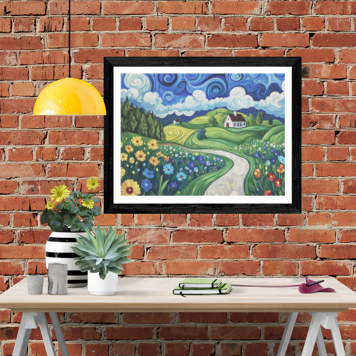 Rolling Green Hills Wavy Path