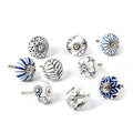 Nicola Spring Round Ceramic Cabinet Knobs - Flower - 9 Colours