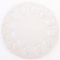 ROUND DEVILED EGG PLATTER, ANTIQUE WHITE