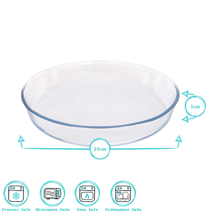 Round Glass Oven Dish - 26cm x 26cm