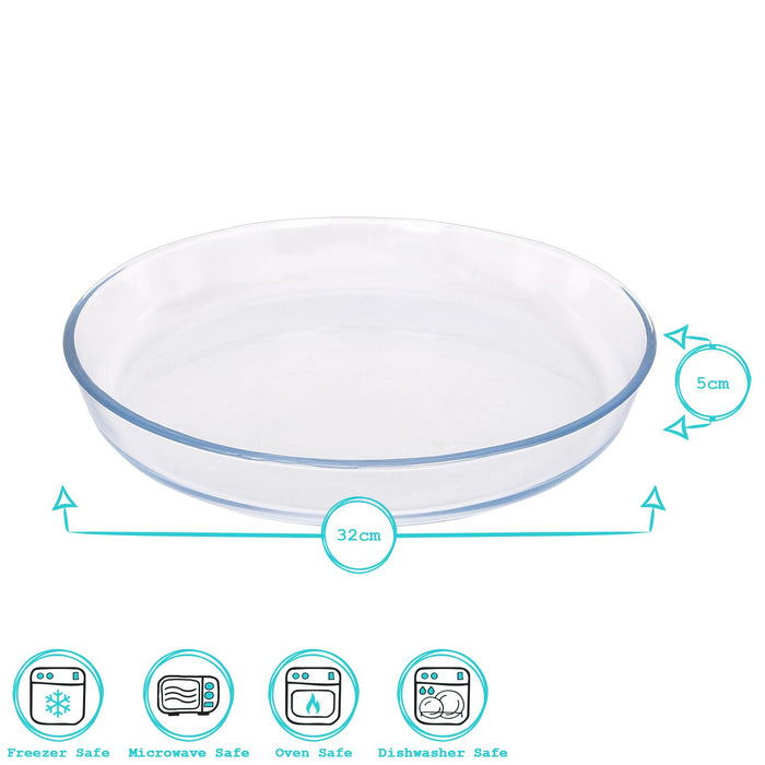 Round Glass Oven Dish - 32cm x 32cm