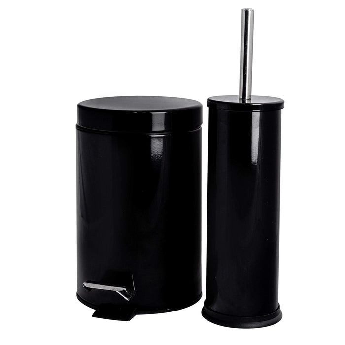 Round Stainless Steel Toilet Brush & Holder