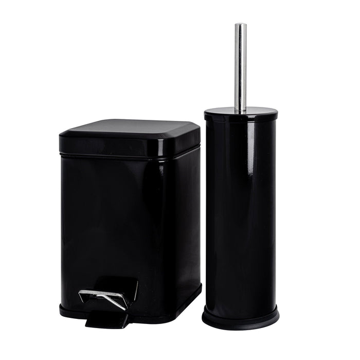 Round Toilet Brush & Square Bin Set