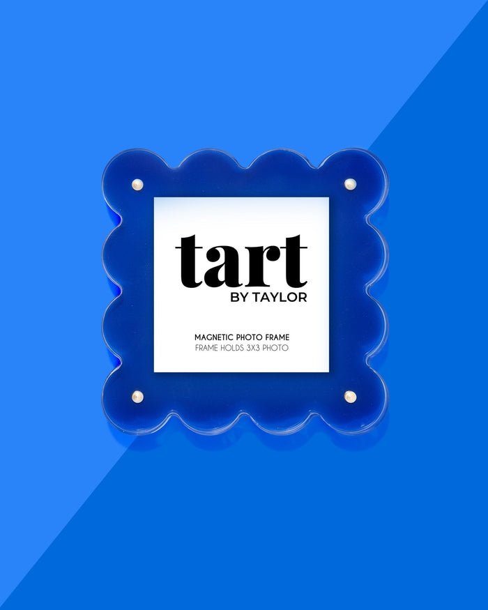 ROYAL BLUE MINI ACRYLIC SCALLOP PICTURE FRAME