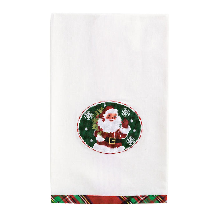SANTA NEEDLEPOINT TOWEL