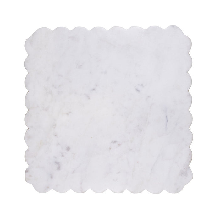 SCALLOPED MARBLE SERVING BOARD